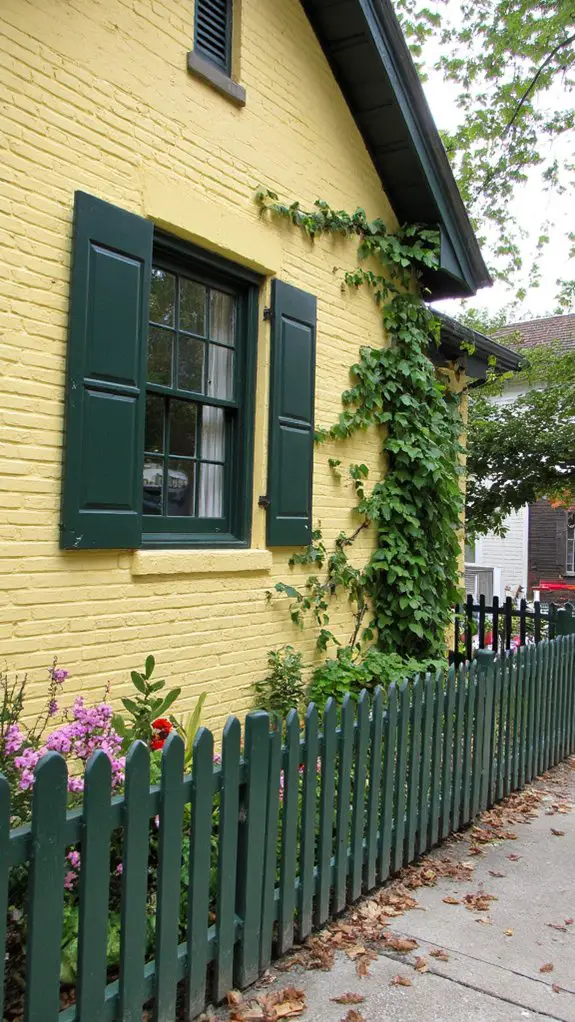 sophisticated dark green contrast