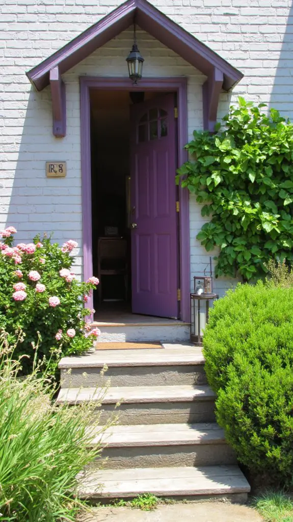 sophisticated deep plum door