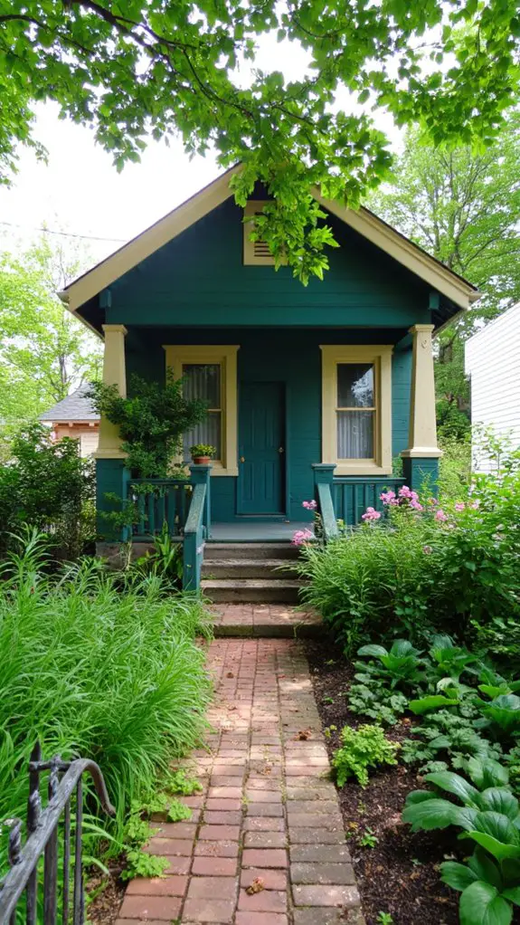 sophisticated deep teal tan combination