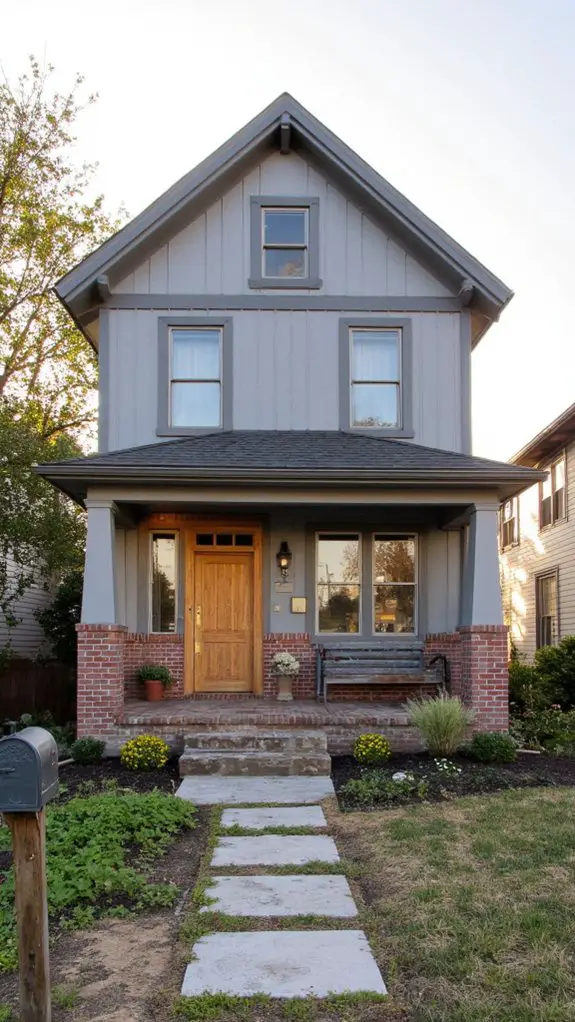 sophisticated gray exterior trim
