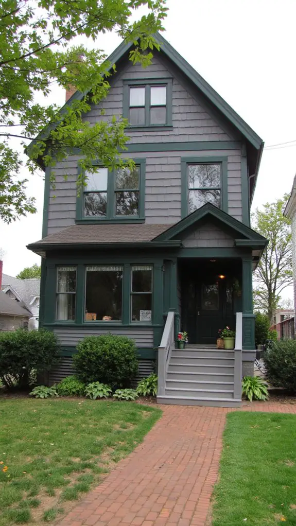 sophisticated gray green combination