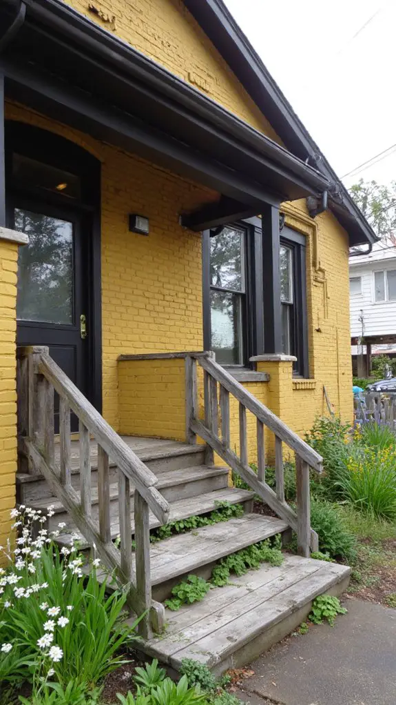 sophisticated muted yellow black combination