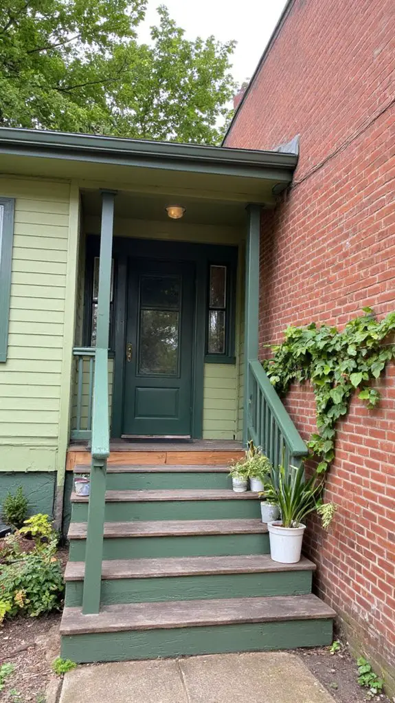 sophisticated olive and brick