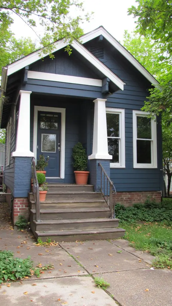 sophisticated slate blue exterior