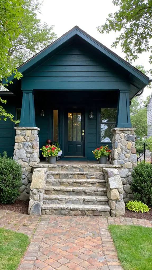 sophisticated teal and granite