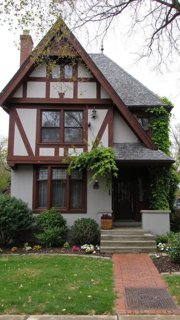 sophisticated tudor home colors