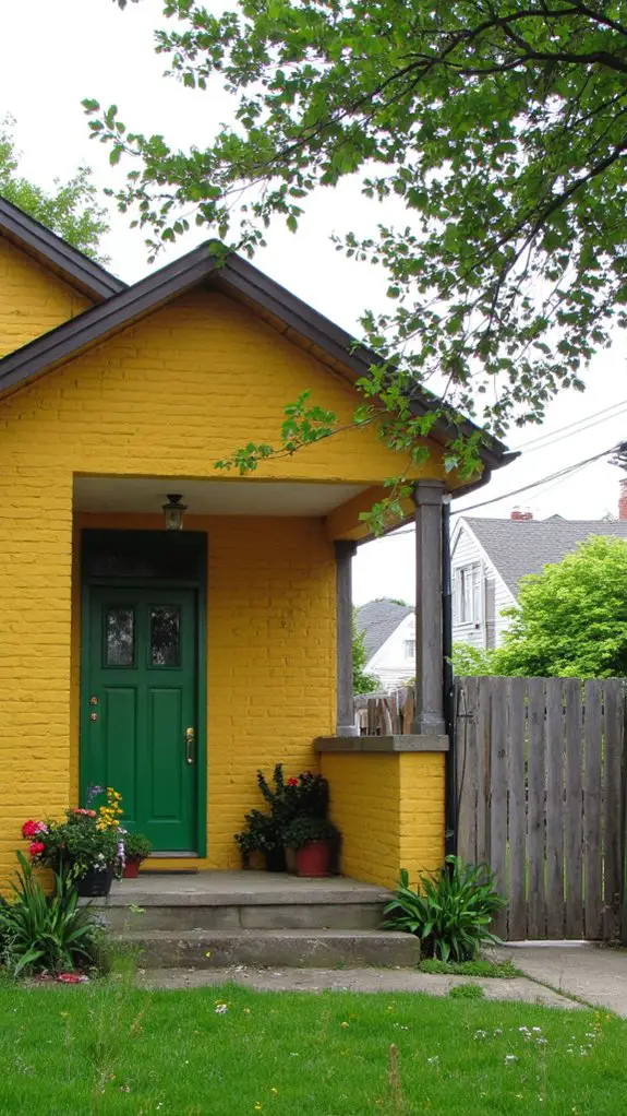 sophisticated yellow and green