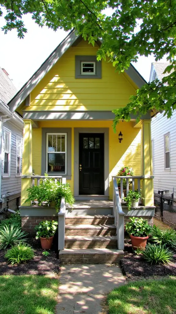 sophisticated yellow gray contrast