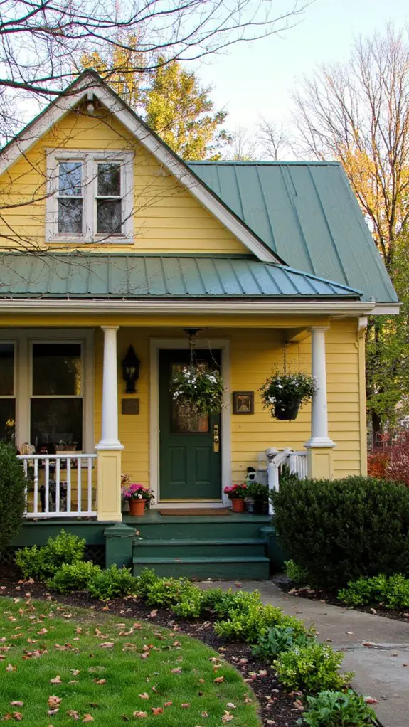 sophisticated yellow house pairing