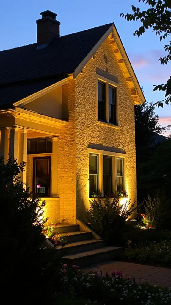 spotlights enhance architectural beauty