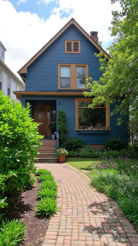 steel blue tan elegance