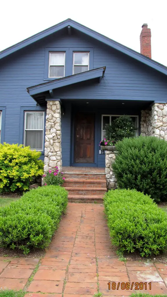 stone and brick accents