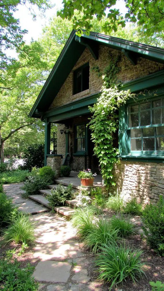 stone and greenery fusion