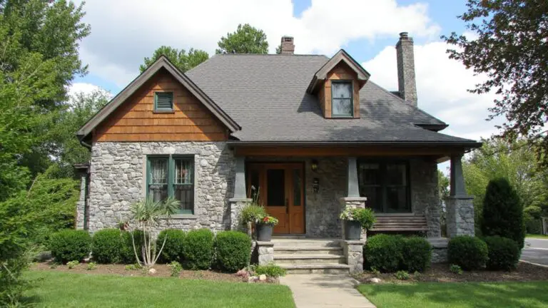 stone and wood facade
