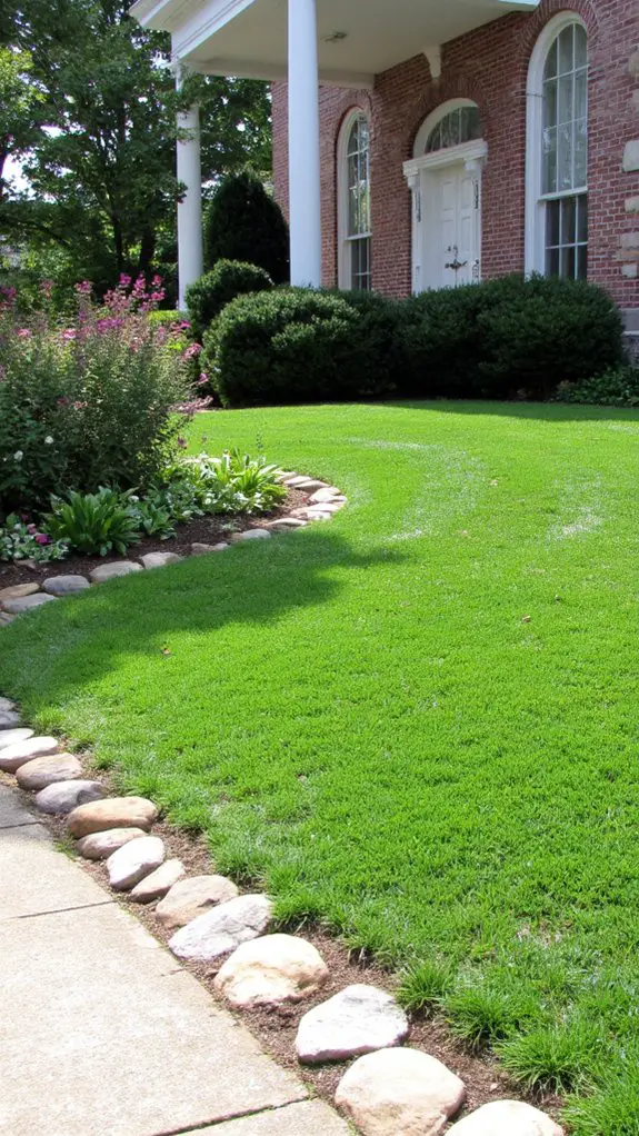 stone borders enhance beauty