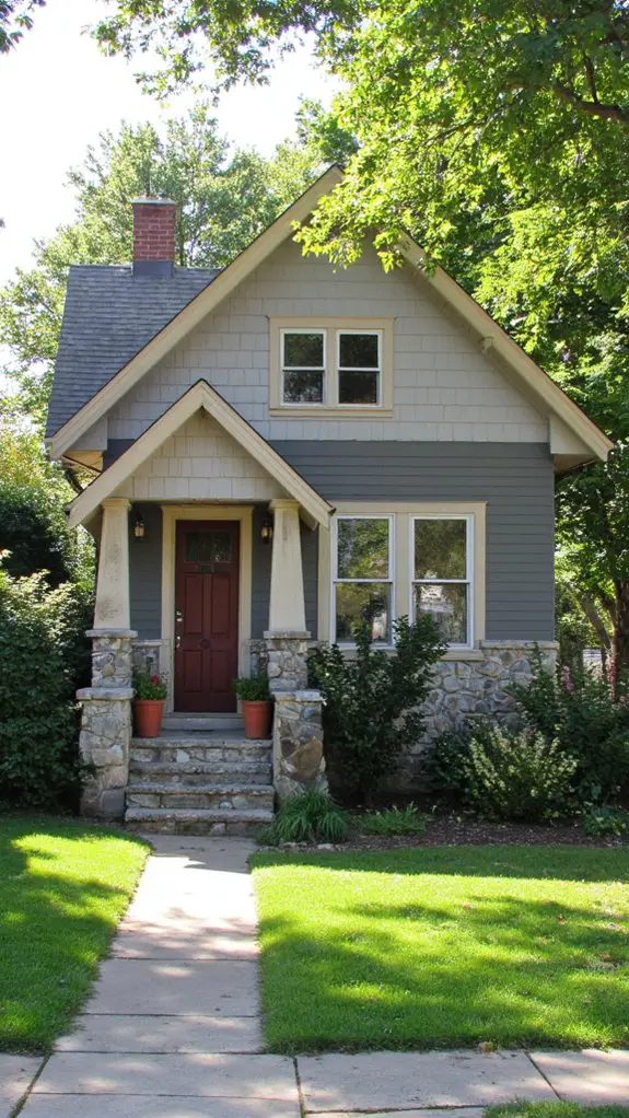 stone gray and sandy beige