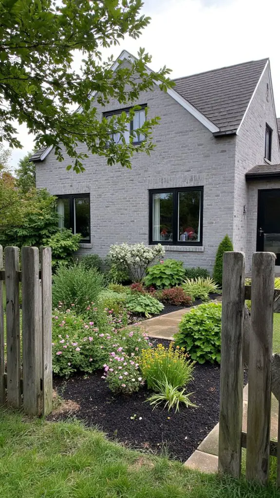 striking black landscaping borders