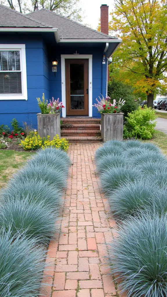 striking blue green blades