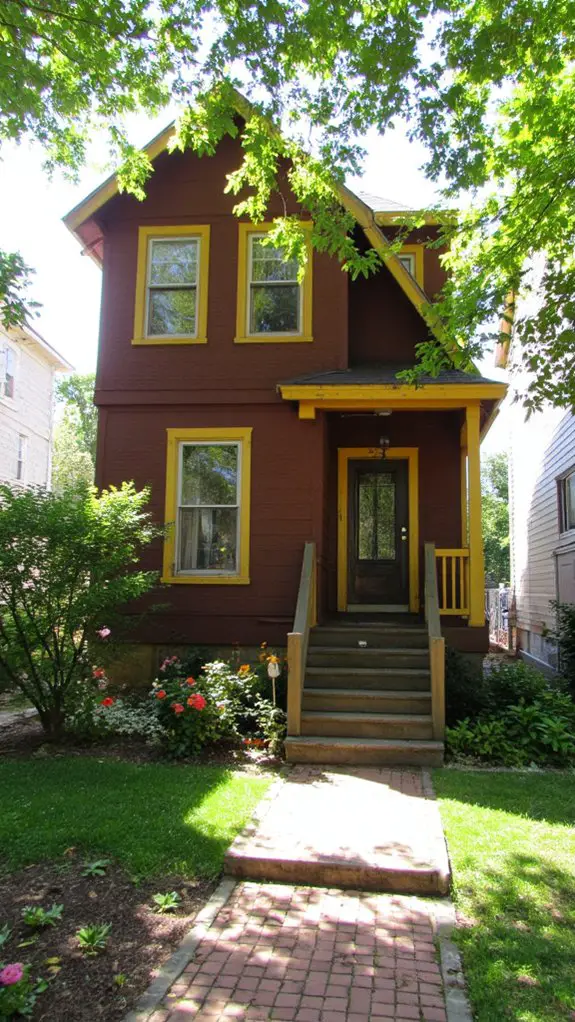 striking color contrast exterior