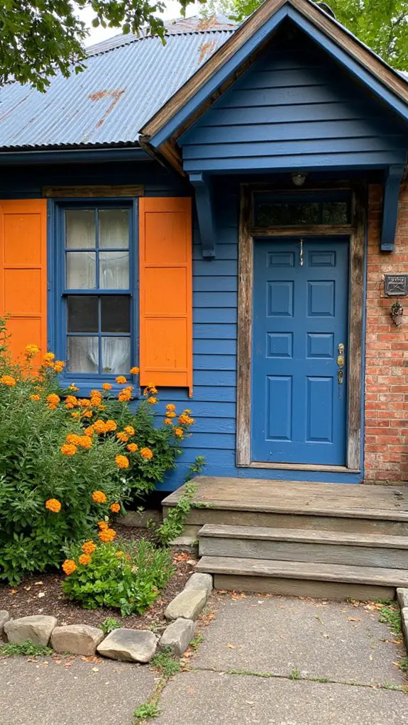 striking contrast inviting warmth