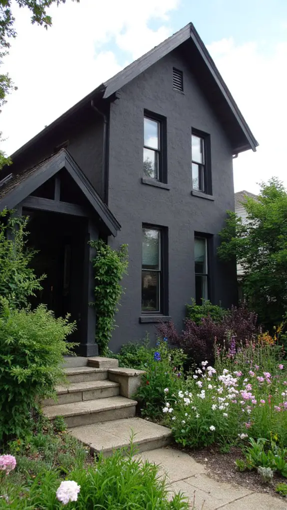 striking dark gray exteriors