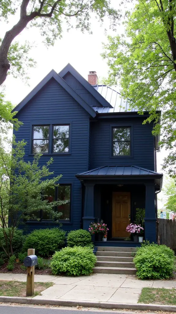 striking modern blue architecture