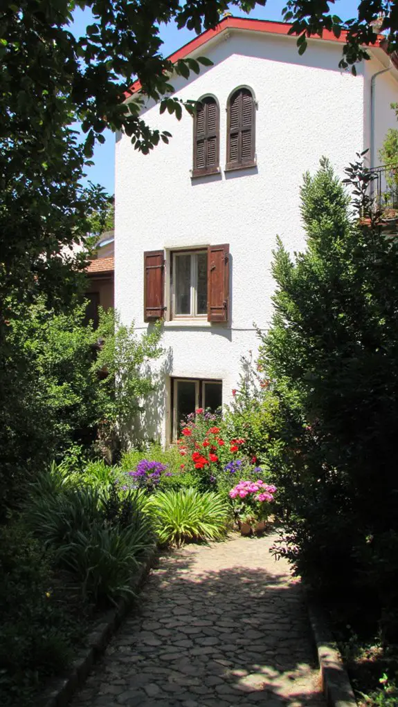 striking red roof elegance