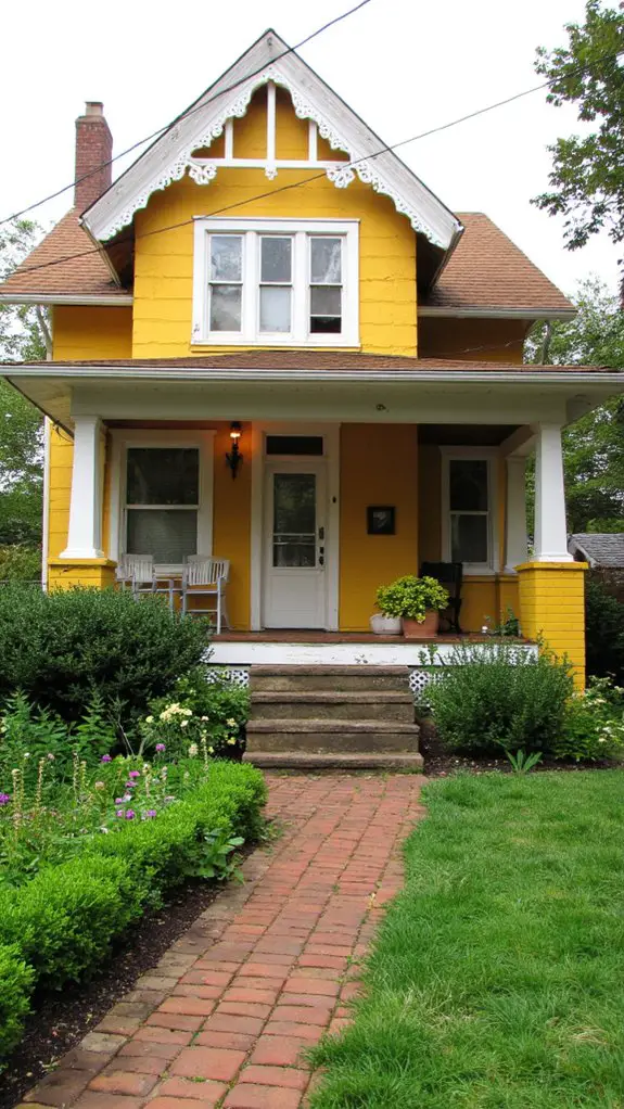 striking yellow and brown contrast