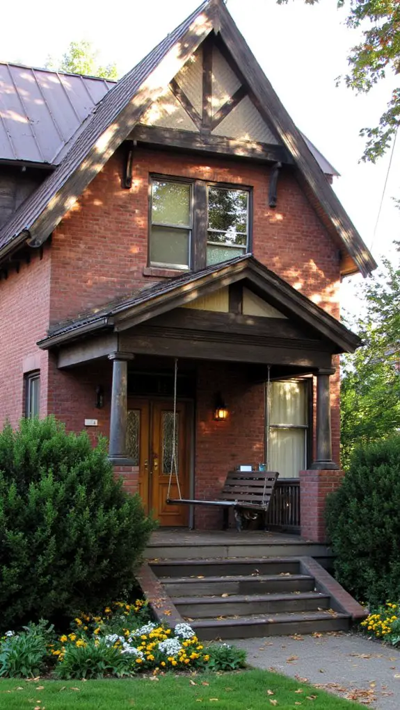 stylish brown tudor charm