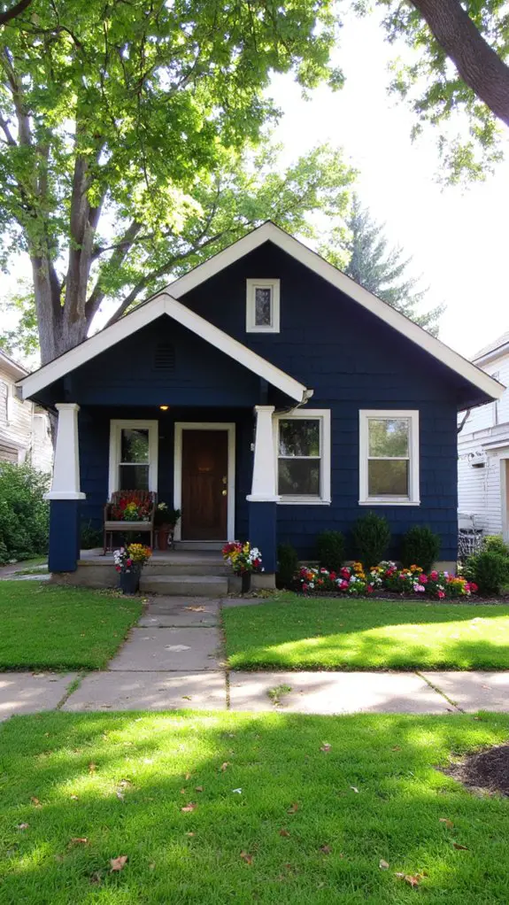 stylish dark blue ranch