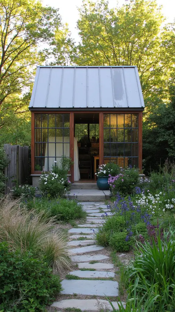 stylish glasshouse with durability