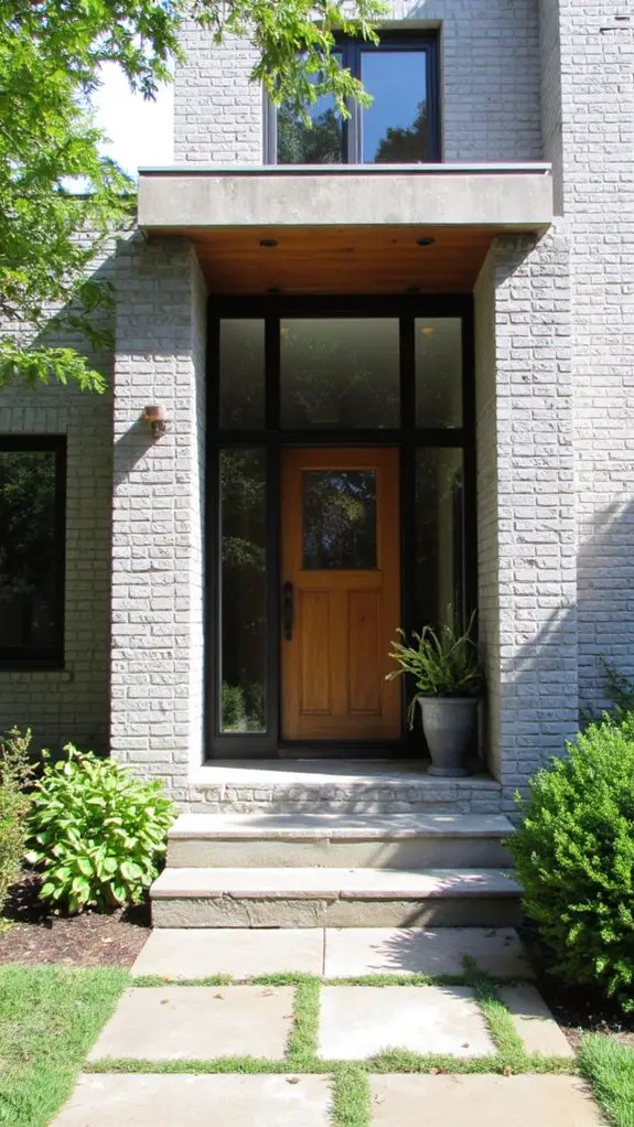 stylish gray brick accents