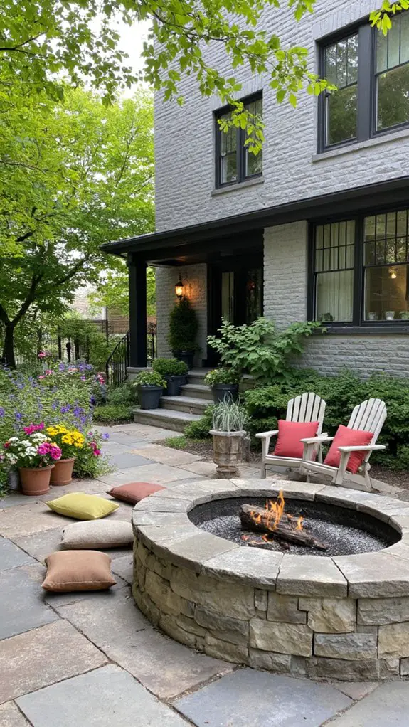 stylish gray brick outdoor spaces