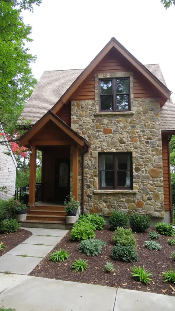 stylish minimalist brown house
