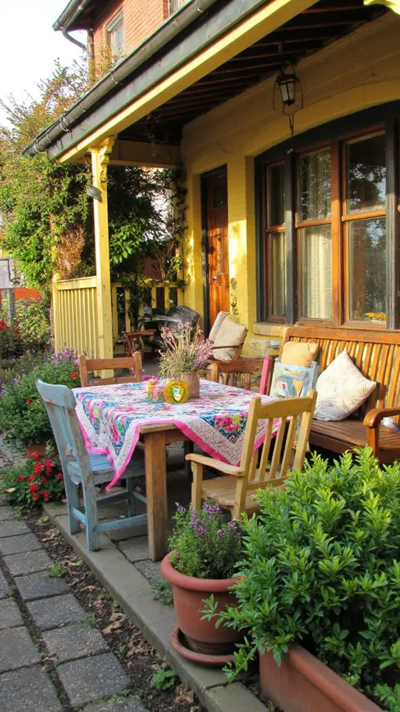 stylish outdoor dining setup