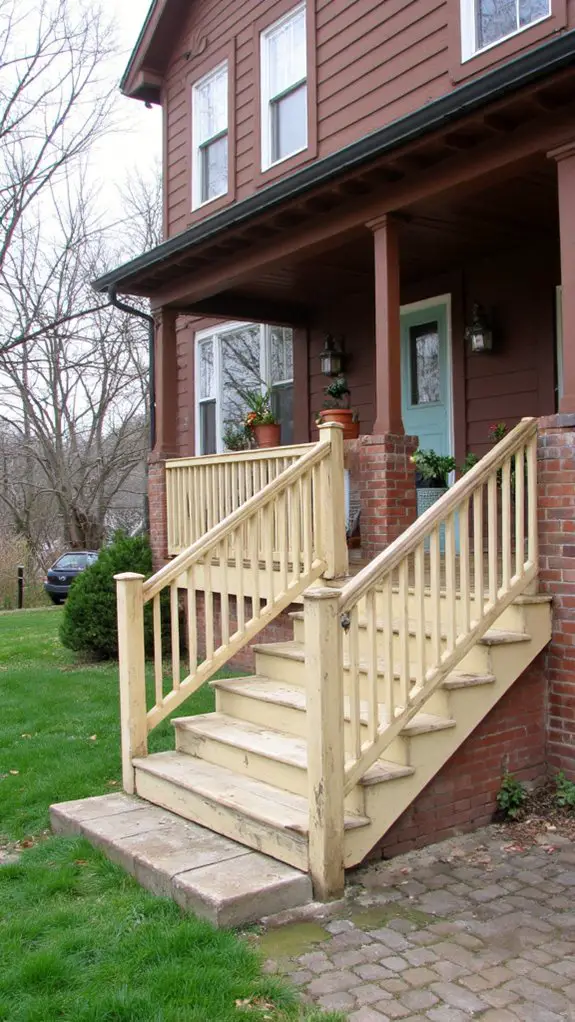 stylish railing enhances stairs