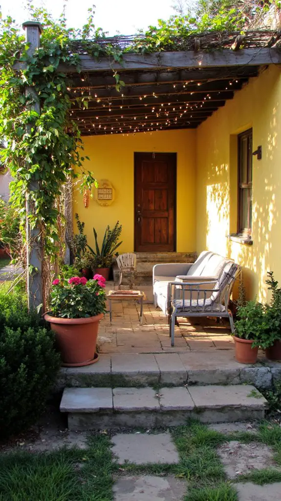 stylish shaded outdoor oasis