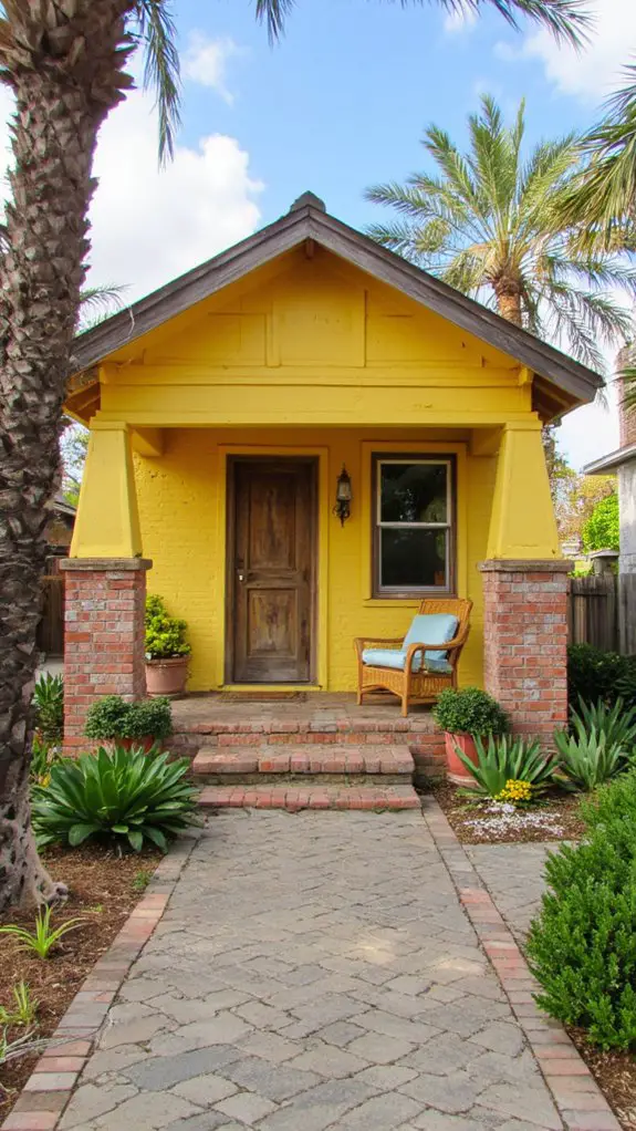 sun kissed yellow coastal retreat