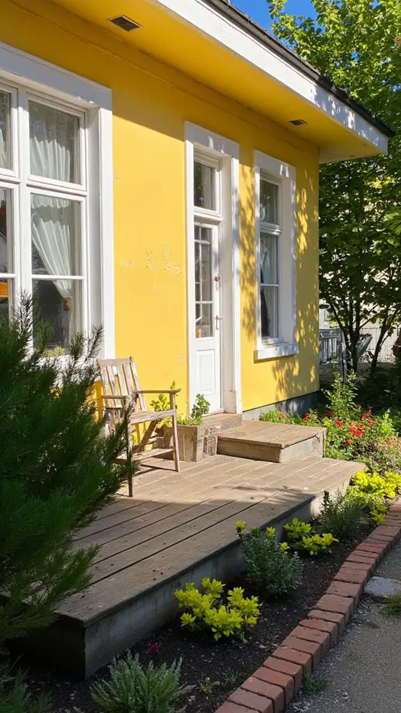 sunlit cheerful yellow sanctuary