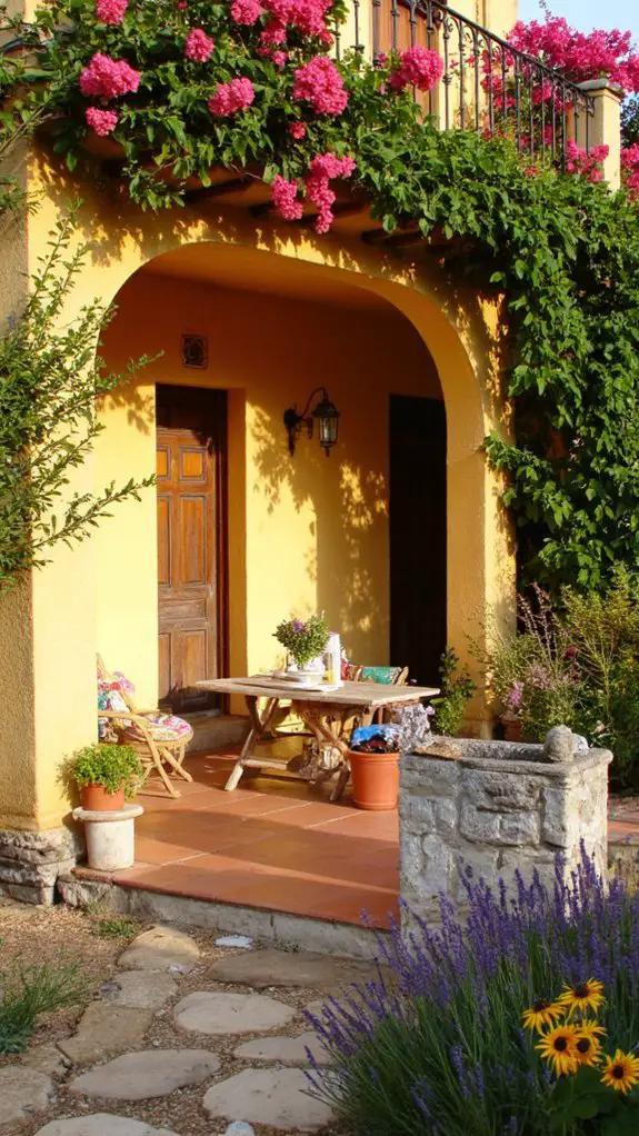 sunlit outdoor relaxation space