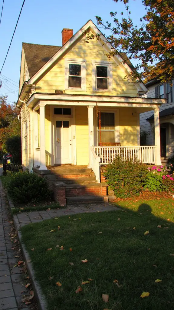 sunlit yellow colonial charm