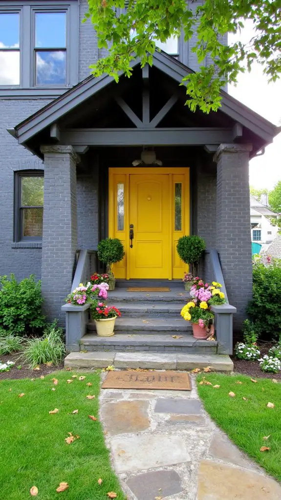 sunny entrance with contrast