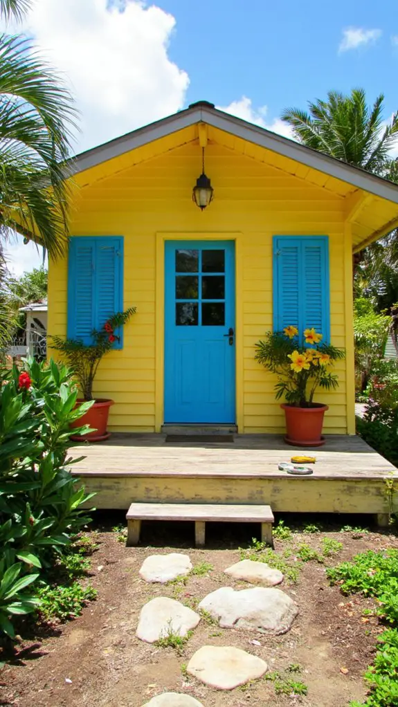 sunny yellow beach paradise