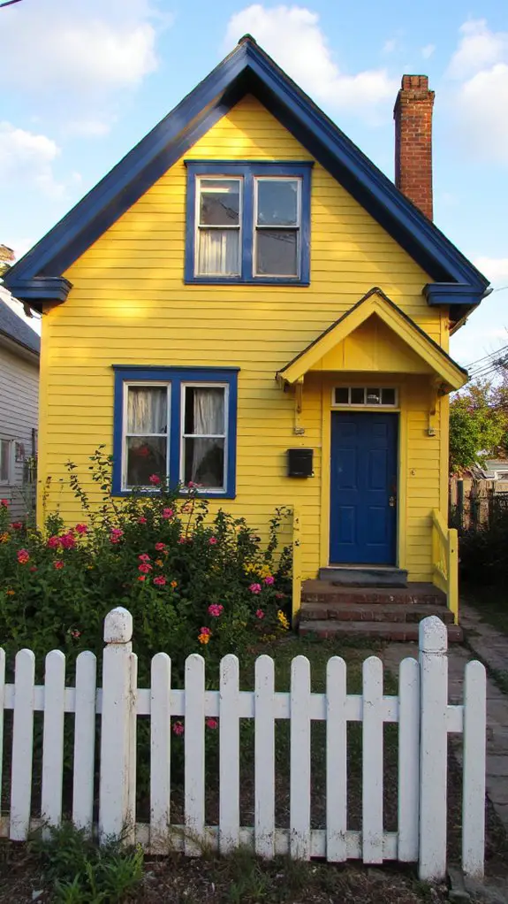 sunny yellow colonial charm