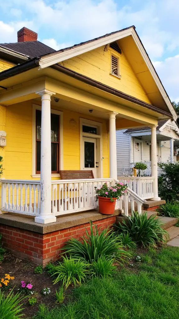 sunny yellow with white