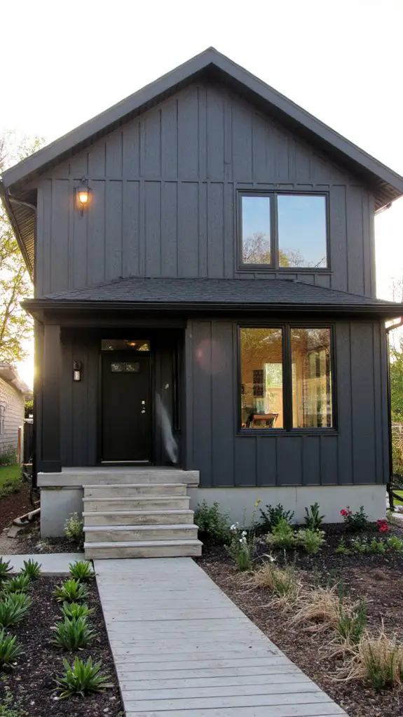 sustainable gray black home design
