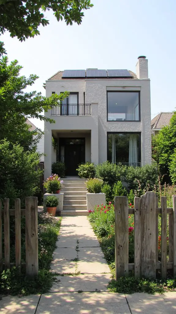 sustainable gray stucco designs