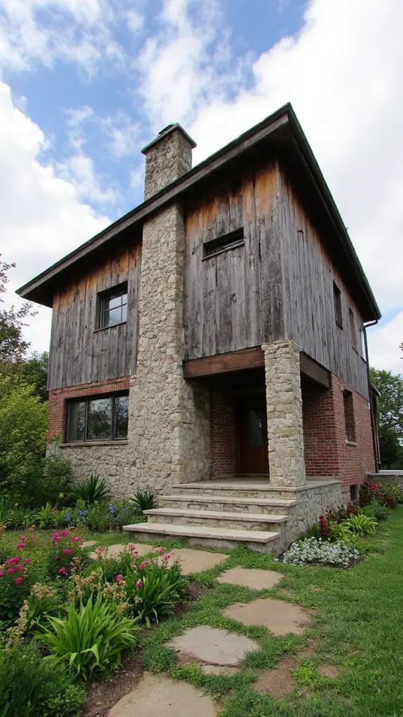 sustainable reclaimed materials facades