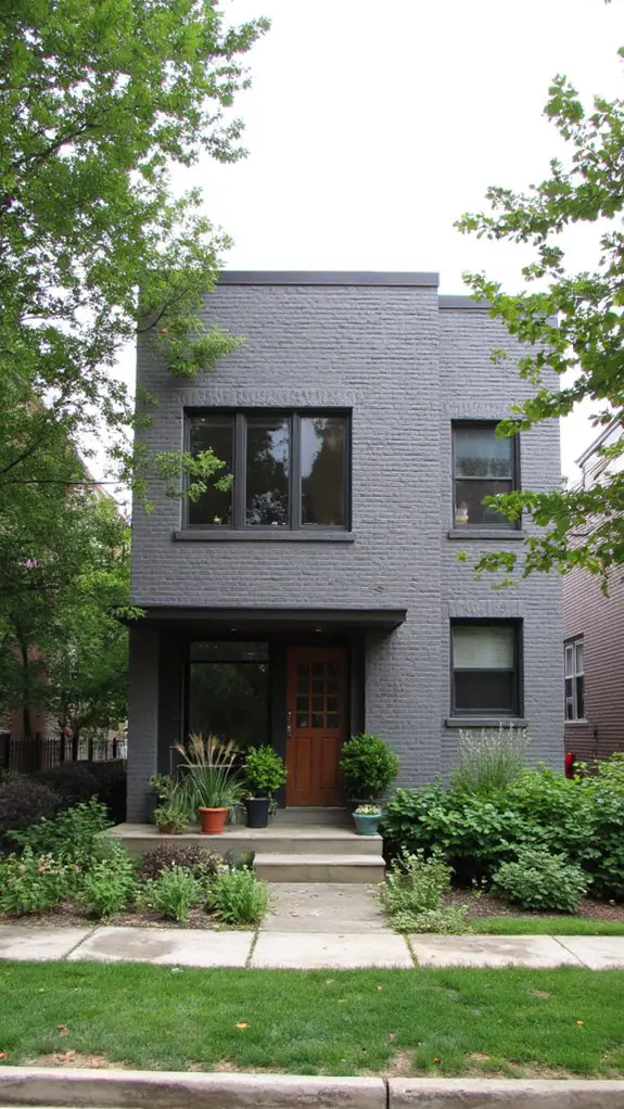 sustainable stylish gray brick homes