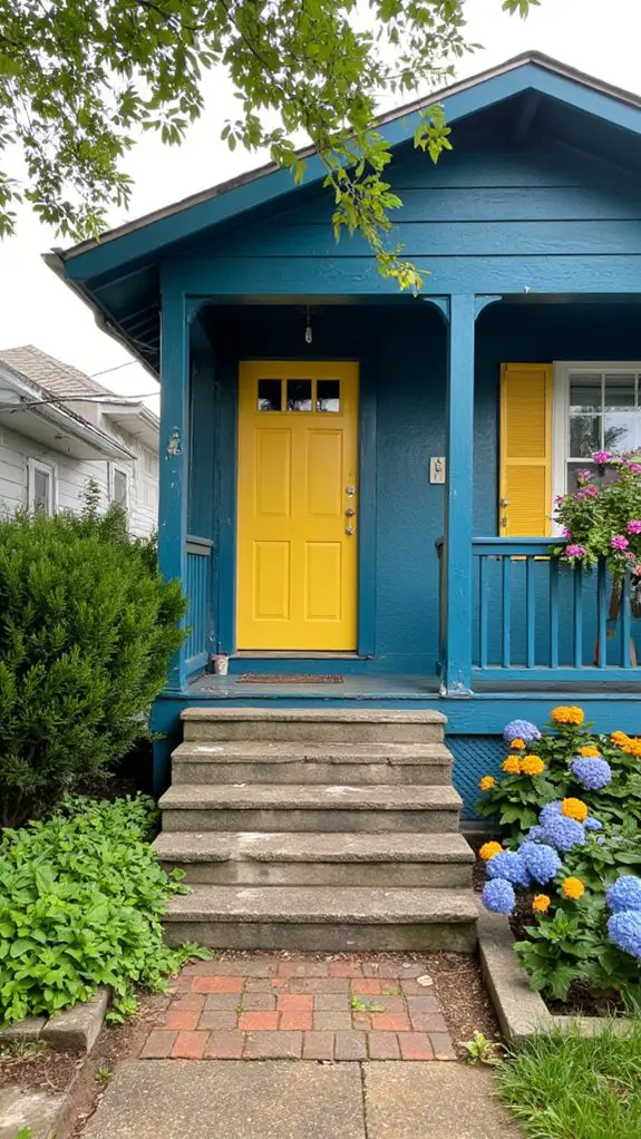 teal and honey yellow harmony